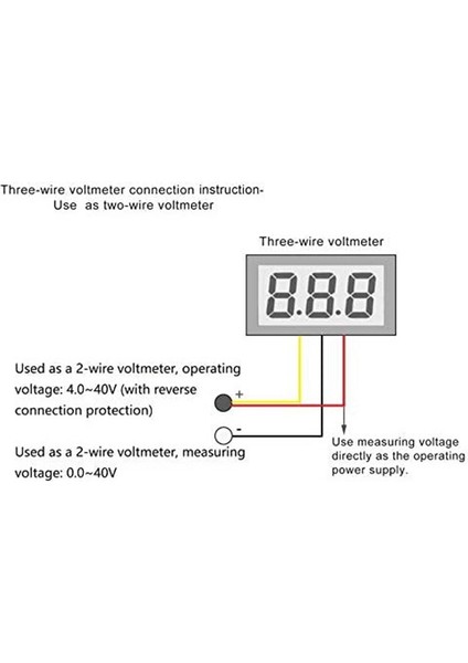 0,28 Inç LED Ultra Küçük Dc Dijital 0-100V Voltmetre Gerilim Test Cihazı Üç Renkli Ekran 4-40V Güç Kaynağı (3 Telli) (Yurt Dışından) indirimleri