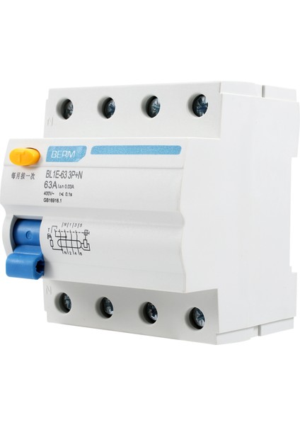 BL1E-63 3p+N 63A Rccb Kaçak Akım Devre Kesici 400V 30MA Elektrik Kaçağı Koruması Mini Devre Kesici (Yurt Dışından) modelleri