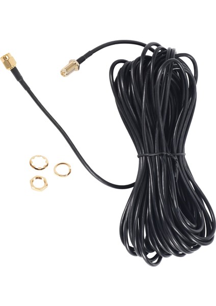 Rp - Sma Erkek - Dişi Wifi Anten Konnektörü Uzatma Kablosu Siyah 10 M (Yurt Dışından)