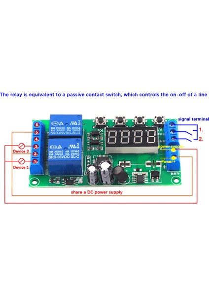 Iki Yönlü Gecikme Rölesi Modülü Darbe Tetikleyici Dc 7-30V (Yurt Dışından)