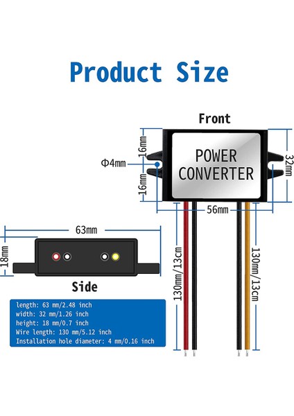 24V Ila 12V Adım Aşağı Dönüştürücü Buck Dönüştürücü Transformatör Modülü Regülatörü Su Geçirmez Araba Güç Kaynağı (Yurt Dışından)