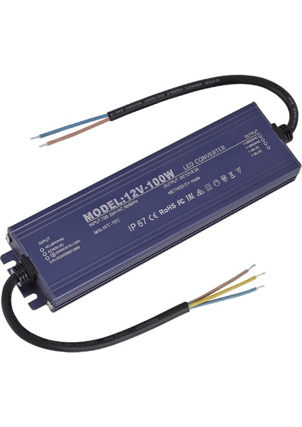 12V LED Sürücü IP67 Su Geçirmez 12V 100W Güç Kaynağı Trafosu 100-264V Ac Ila 12VOLT Dc Düşük Voltaj Çıkışı, Işık Için (Yurt Dışından)