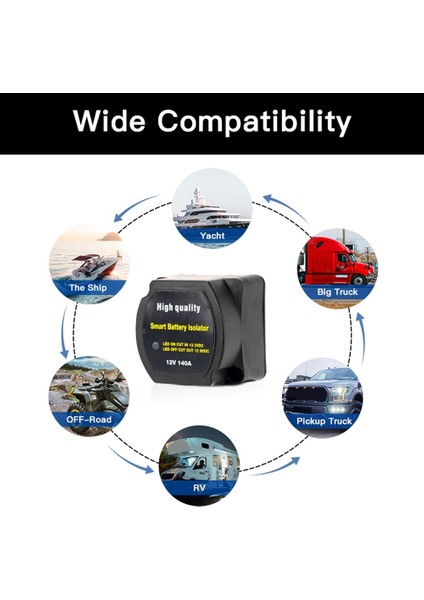 Çift Pil Akıllı Izolatör 12 V 140A Gerilim Duyarlı Bölünmüş Şarj Rölesi Vsr Araba Aksesuarları Röle Vsr Kampçılar Için (Yurt Dışından) fırsatları
