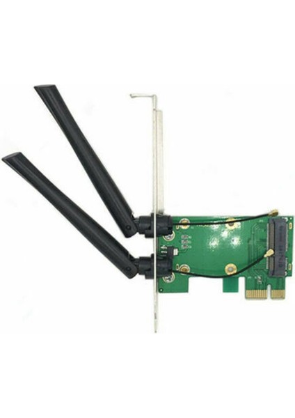 Pc Için Harici 2 Antenli Kablosuz Kart Wifi Mini Pcı-E Express - Pcı-E Adaptörü (Yurt Dışından)