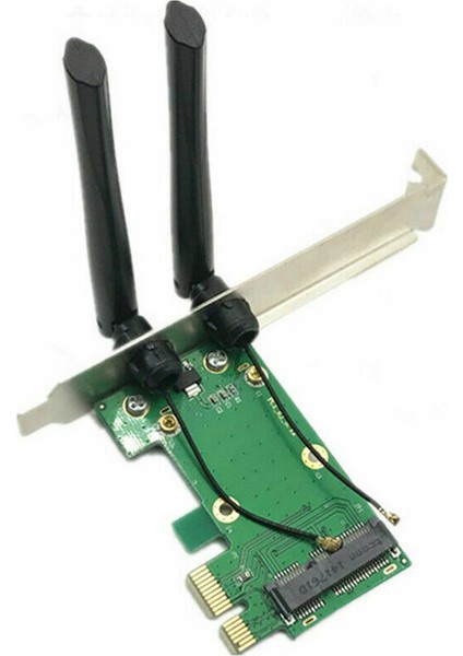 Pc Için Harici 2 Antenli Kablosuz Kart Wifi Mini Pcı-E Express - Pcı-E Adaptörü (Yurt Dışından)