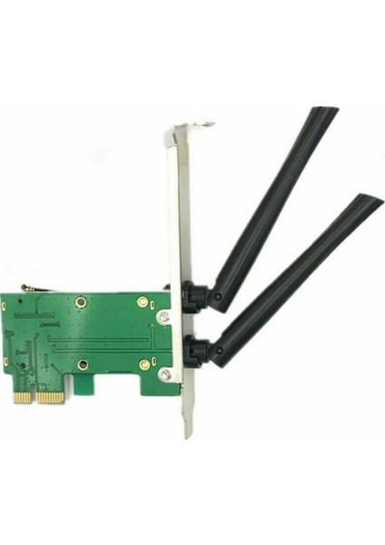 Pc Için Harici 2 Antenli Kablosuz Kart Wifi Mini Pcı-E Express - Pcı-E Adaptörü (Yurt Dışından)