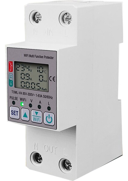 Tuya 63A 110V 220V Wifi Enerji Ölçer Kwh Ölçüm Anahtarı Zamanlama Fonksiyonu Gerilim Akım ve Kaçak Koruması (Yurt Dışından)