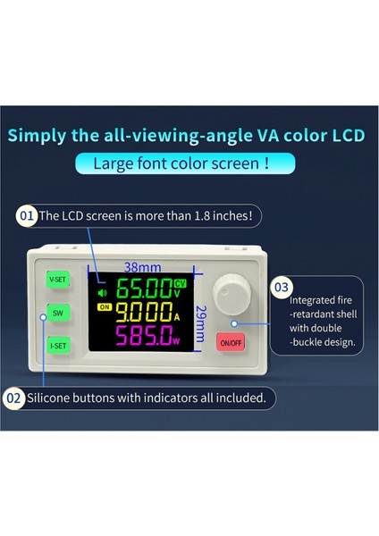 Yeni XY6509X Cnc Ayarlanabilir Dc Güç Kaynağı Sabit Voltaj Sabit Akım Bakım 65V 9A 585W Adım Aşağı Modülü (Yurt Dışından) fiyatları