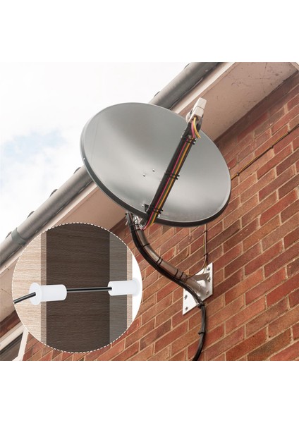 Starlink Için 4 Adet Duvar Deliği Kablo Yönlendirme Kiti, 1 Inç Kablolar Için Silikon Kablo Besleme Burçları Duvar Grommetleri Kablo (Yurt Dışından) fırsatları