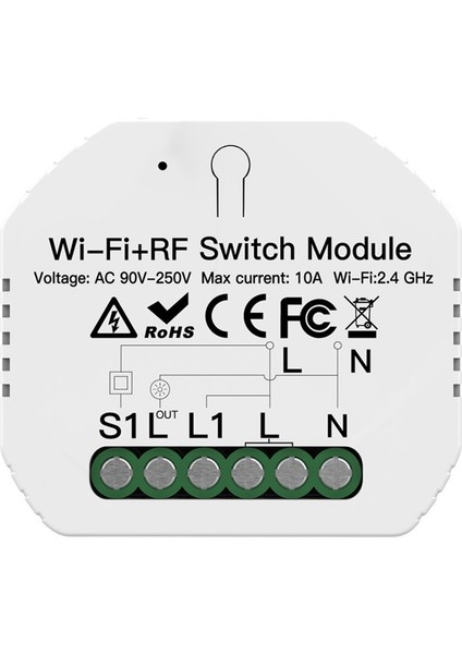 Tuya Wifi Dıy Anahtarı 10A Akıllı Ev Otomasyon Modülünü Alexa Google Home ile Çalışır (Yurt Dışından)