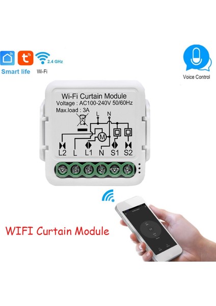 Tuya Akıllı Wifi Perde Modülü Panjur Anahtarı Elektrikli Motor Alexa Google Home ile Çalışır, 1 Çete (Yurt Dışından) fiyatları
