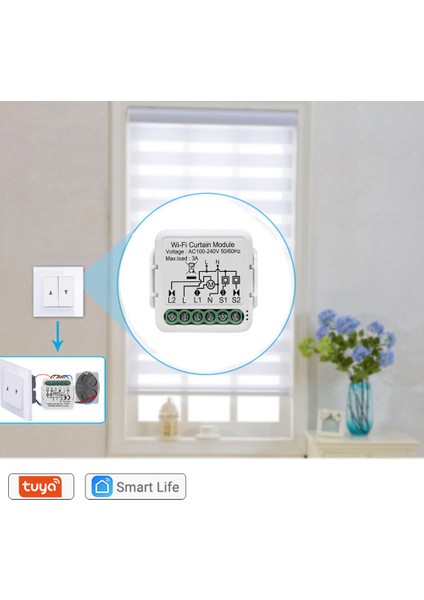 Tuya Akıllı Wifi Perde Modülü Panjur Anahtarı Elektrikli Motor Alexa Google Home ile Çalışır, 1 Çete (Yurt Dışından) modelleri