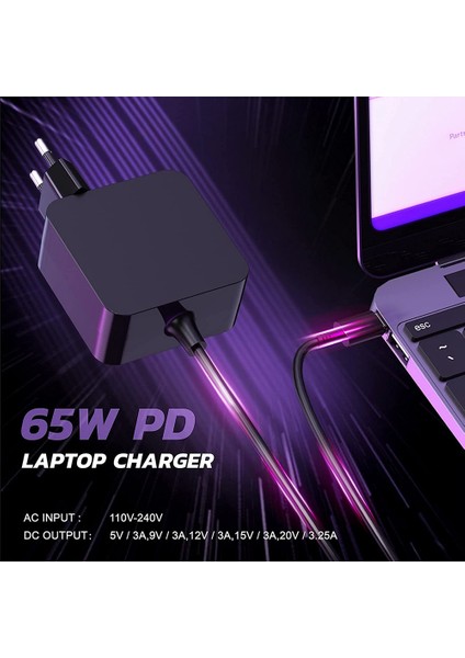 C Tipi Şarj Cihazı 100 W USB C Güç Kaynağı Ac Adaptörü Lenovo / MacBook Pro/air, Dizüstü Bilgisayar Tipi C Pd Güç Kaynağı-Ab Tak (Yurt Dışından) indirimleri