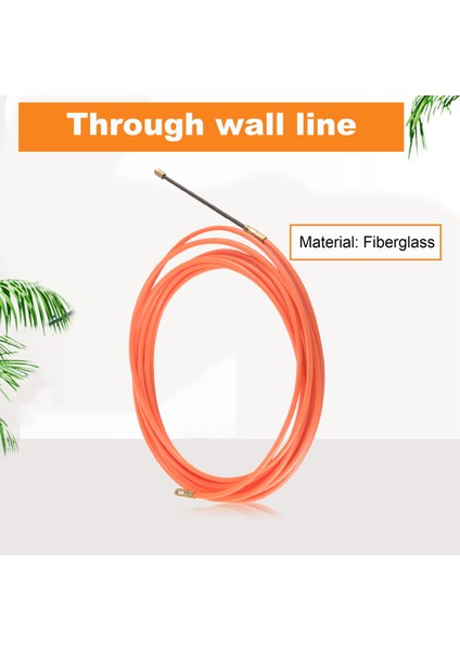 4mm 5 Metre Turuncu Kılavuz Cihazı Naylon Elektrik Kablosu Itme Çektirme Kanalı Yılan Rodder Olta Teli (Yurt Dışından) indirimleri