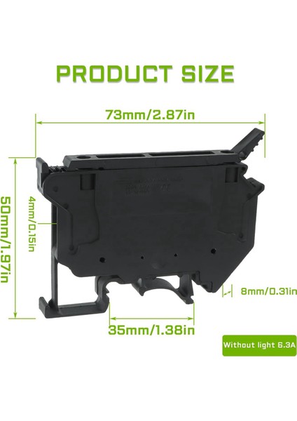 Uk5-Hesı UK5RD Led'siz Dın Rayı Sigorta Terminali Tabanı Ayırma Terminali Bloğu Vida Klipsi (10'lu Paket, Siyah) (Yurt Dışından) fırsatları