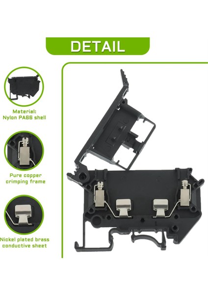 Uk5-Hesı UK5RD Led'siz Dın Rayı Sigorta Terminali Tabanı Ayırma Terminali Bloğu Vida Klipsi (10'lu Paket, Siyah) (Yurt Dışından) indirimleri