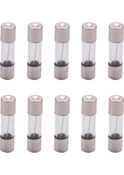 10 Adet 250V 10AMP Yavaş Üfleme Zaman Gecikmesi Cam Sigorta Tüpleri 5mm x 20MM (Yurt Dışından)