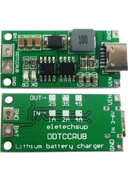 3s 1A Tip-C Takviye Modülü Polimer Lityum Iyon Pil Şarj Modülü (Yurt Dışından)