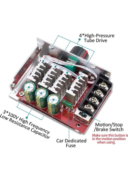 7-70V 30A Pwm Dc Motor Hız Kontrol Anahtarı Kontrolü 12V 24V 36V 48V 30 Amp Sigorta ile (Yurt Dışından) modelleri