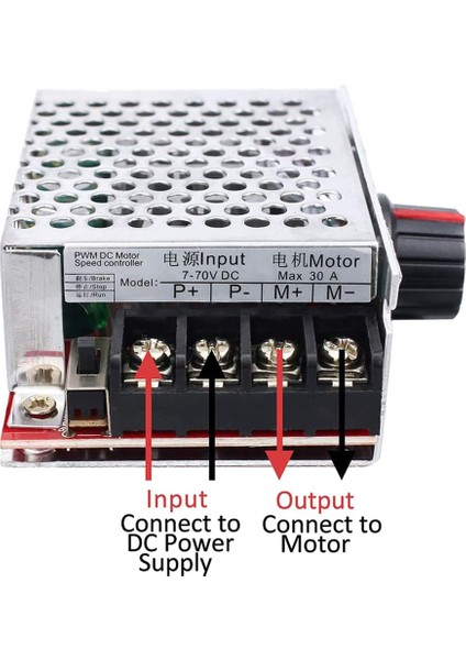 7-70V 30A Pwm Dc Motor Hız Kontrol Anahtarı Kontrolü 12V 24V 36V 48V 30 Amp Sigorta ile (Yurt Dışından) indirimleri