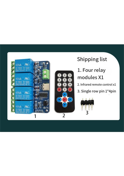Kızılötesi Kablosuz Uzaktan Kumanda Anahtarı Kendiliğinden Kilitlenen Musluk Kilidi Çok Işlevli Kullanışlı 4 Yollu Röle Modülü (Yurt Dışından) modelleri