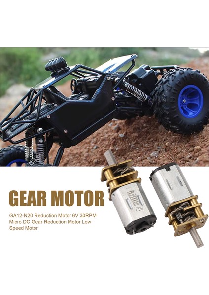 DC6V 30RPM N20 Mikro Hızlı Dişli Motoru Metal Dişli Kutusu Tekerleği ile Redüksiyon Dişli Motorları (Yurt Dışından)
