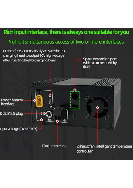XYH3606 Cnc Dc Buck Boost Dönüştürücü, Kasa ve Sürücü Için Alüminyum Alaşımlı Çoklu Arayüzler Dıy Kabuk Kiti (Yurt Dışından)