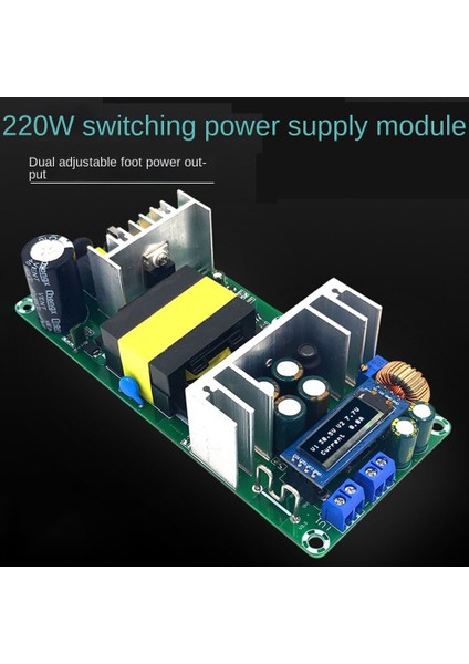 Anahtar Güç Kartı Çift Kanallı Gerilim Ayar Anahtarı Ekranlı Güç Kartı Endüstriyel Güç Modülü 220W 9A 10A (Yurt Dışından) fiyatları