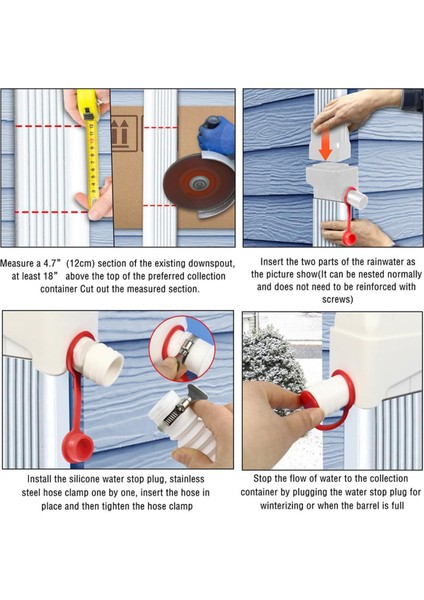 Yağmur Toplama Sistemi Yağmur Suyu Toplama Fıçıları Su Depolama Kapasitesini Artırır Yedek Bahçe Yağmur Toplayıcısı A (Yurt Dışından) indirimleri