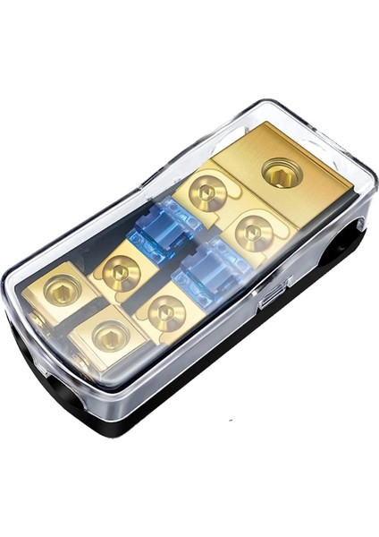 2 Yollu Anl Sigorta Tutucu, Bakır 0/2/4 Ölçü Ila 4/6/8 Ölçü 60 Amper Sigorta Dağıtım Bloğu Araba Ses Amplifikatörü Için (Yurt Dışından)