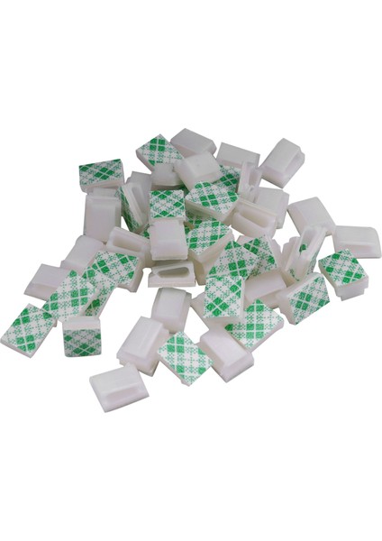 Kendinden Yapışkanlı Tel Paketi Tutucu Kravat Montaj Klipsi, 7 mm Genişlik, 50 Parça (Yurt Dışından)