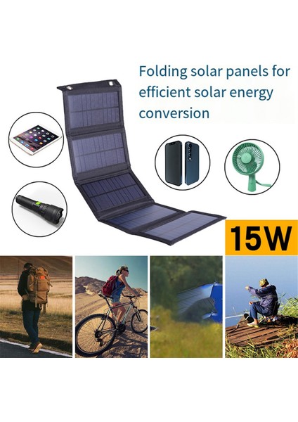 Güneş Enerjili Şarj Pedi Cep Telefonu Açık Hava Su Geçirmez Güneş Enerjili Katlanır Çanta 5 Katlanabilir Çok Fonksiyonlu Katlanabilir Güneş Enerjili Şarj Cihazı (Yurt Dışından) indirimleri