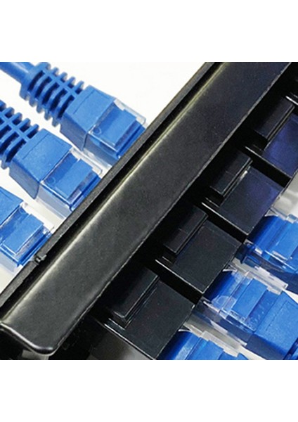 Bağlantı Noktalı Düz Cat6 Patch Panel RJ45 Ağ Kablosu Adaptör Jakı Ethernet Dağıtım Çerçevesi (Yurt Dışından)