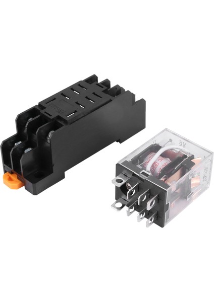 LY2NJ HH62P-L JQX-13F 220V Ac Bobin Dpdt Güç Rölesi 8 Pin W PTF08A Soket (Yurt Dışından)
