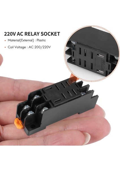 LY2NJ HH62P-L JQX-13F 220V Ac Bobin Dpdt Güç Rölesi 8 Pin W PTF08A Soket (Yurt Dışından) fiyatları