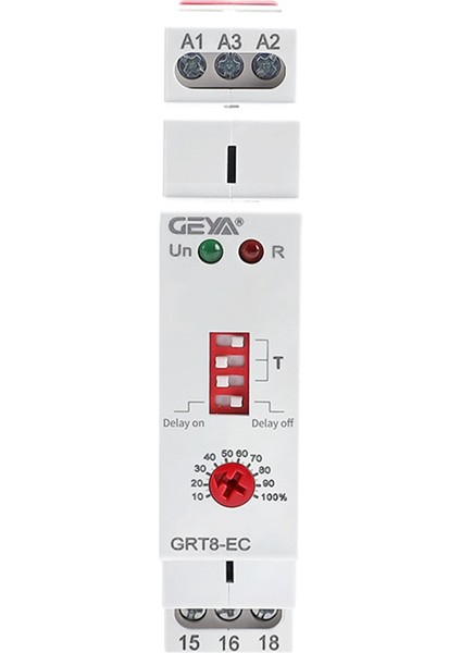 Geya Grt8-Ec 10A Çift Fonksiyonlu Zaman Rölesi Gecikmeli Veya Kapalı Gecikmeli Röle AC230V Zaman Rölesi (Yurt Dışından)