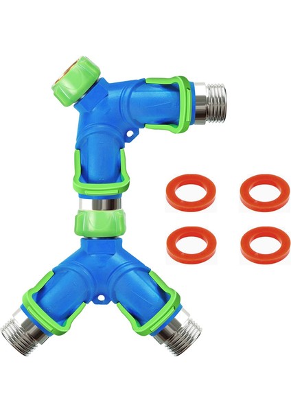 2 Adet Bahçe Hortumu Ayırıcı-Su Hortumu Ayırıcı 2 Yollu, Hortum Y Ayırıcı Bağlantı Musluğu Açık Su Musluğu Hortum Ayırıcı (Yurt Dışından)