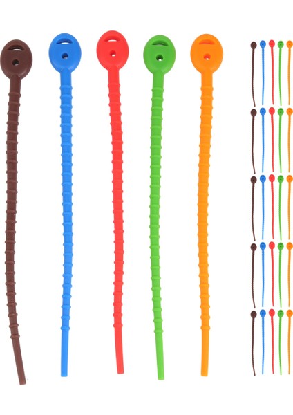 30 Pcs Silikon Kablo Bağları, Dayanıklı Fermuarlı Bağlar, Çanta Mühür Klipsleri, Kablo Askıları, Ekmek Bağları, Ev Ofis Için Kauçuk Büküm Bağları (Yurt Dışından) modelleri