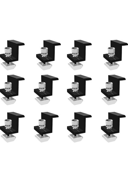 12 Paket Güneş Modülü Tutucu Uç Kelepçesi, Güneş Paneli Montajı Için Uç Kelepçesi, Pv Güneş Modülü Sabitlemeleri Için Yan Kelepçe 35MM (Yurt Dışından)
