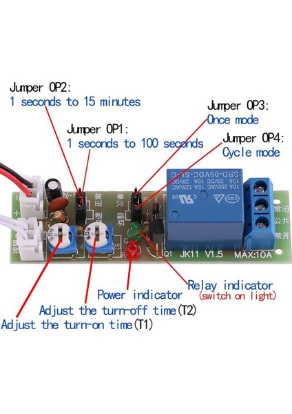 Zaman Geciktirme Modülü, Dc 24V 0-15 Dakika Ayarlanabilir Döngü Süresi Rölesi Zamanlayıcı Açık/kapalı Modülü (Yurt Dışından) indirimleri