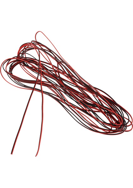 22 Ölçer 15 M Kırmızı Siyah Zip Tel Awg Kablo Güç Topraklama Örgülü Bakır Araba (Yurt Dışından)