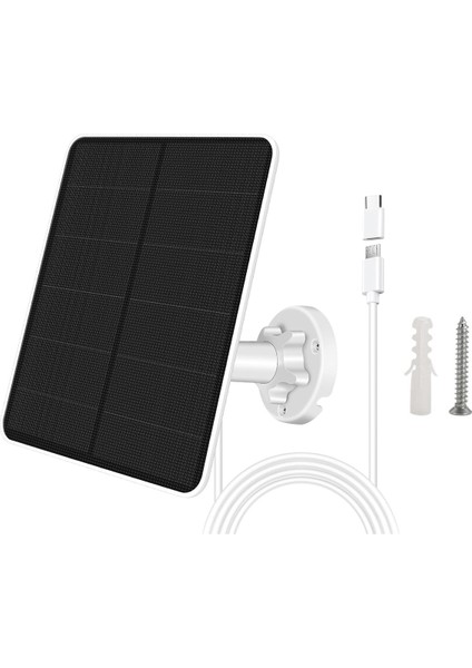Güvenlik Kamerası Için Güneş Paneli, Mikro USB ve Usb-C Portlu 5W Güneş Paneli, IP65 Su Geçirmez Güvenlik Kamerası Güneş Paneli (Yurt Dışından)