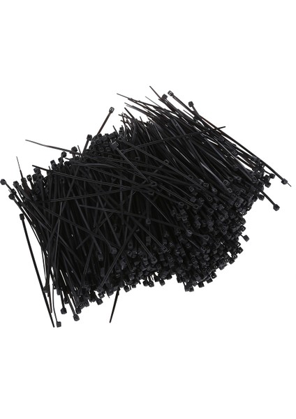 1000 Adet Siyah Naylon Kablo Zip Kravat Sabitleme Sargısı 95MM x 2mm (Yurt Dışından)