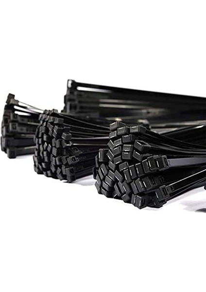 500 Adet Kablo Bağları Siyah Ağır Hizmet Fermuarlı Bağlar 2,5 x 100 Mm, 2,5 x 150 Mm, 2,5 x 160 Mm, 2,5 x 200 Mm, 2,5 x 300 mm (Yurt Dışından) indirimleri