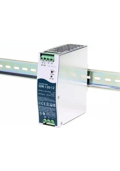 SDR-120-12 Anahtarlama Güç Kaynağı 120W 12V 10A Tek Çıkışlı Endüstriyel Dın Rayı Pfc Fonksiyonlu Güç Kaynağı (Yurt Dışından) fırsatları
