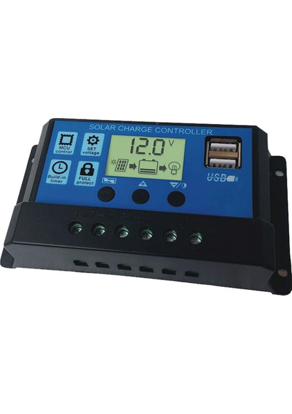 Akıllı Solar Şarj Kontrol Cihazı 24V10A Pil Şarj Cihazı Hd Ekran Kontrol Cihazı USB Çıkışı (Yurt Dışından)