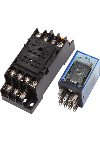 HH54P Dc 12V Bobin 4pdt 14 Pin Elektromanyetik Güç Rölesi DYF14A Tabanı (Yurt Dışından)
