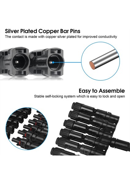 2 Çift 6 Ila 1 T Dal Konnektörü Güneş Paneli Konnektörleri Kablo Ayırıcı Bağlantı Parçası Güneş Kablo Konnektörleri Rv Için (Yurt Dışından) modelleri