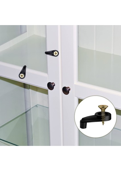 100 Paket Cam Tutucu Klips Seti Dolap Cam Klipsleri 4 mm Cam Klipsleri Cam Dolap Kapılarını Sabitlemek Için (Siyah ve Altın) (Yurt Dışından) fiyatları