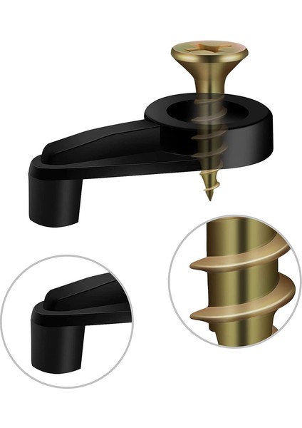 100 Paket Cam Tutucu Klips Seti Dolap Cam Klipsleri 4 mm Cam Klipsleri Cam Dolap Kapılarını Sabitlemek Için (Siyah ve Altın) (Yurt Dışından) modelleri